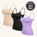 Camisole mit integriertem BH und verstellbaren Trägern – Nude