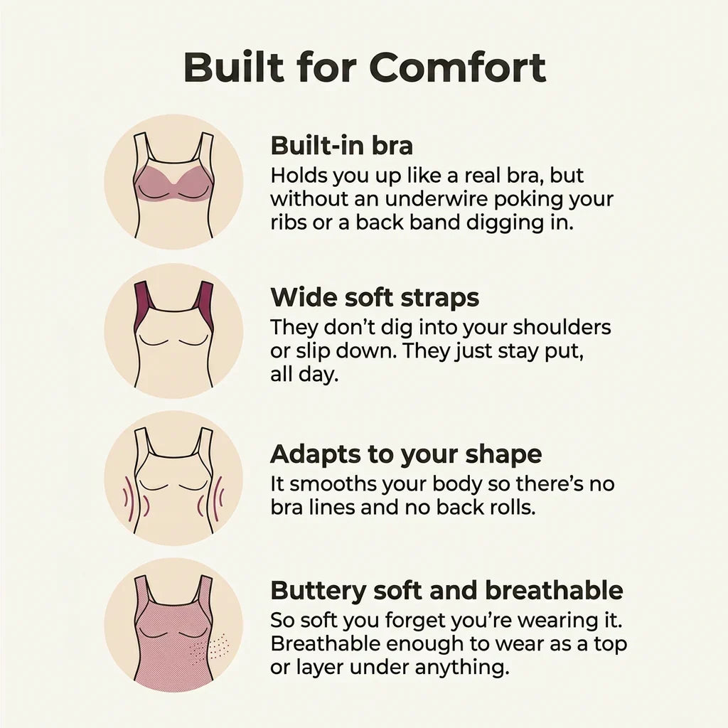 Comfort Shaper Tanktop mit integriertem BH – Nude