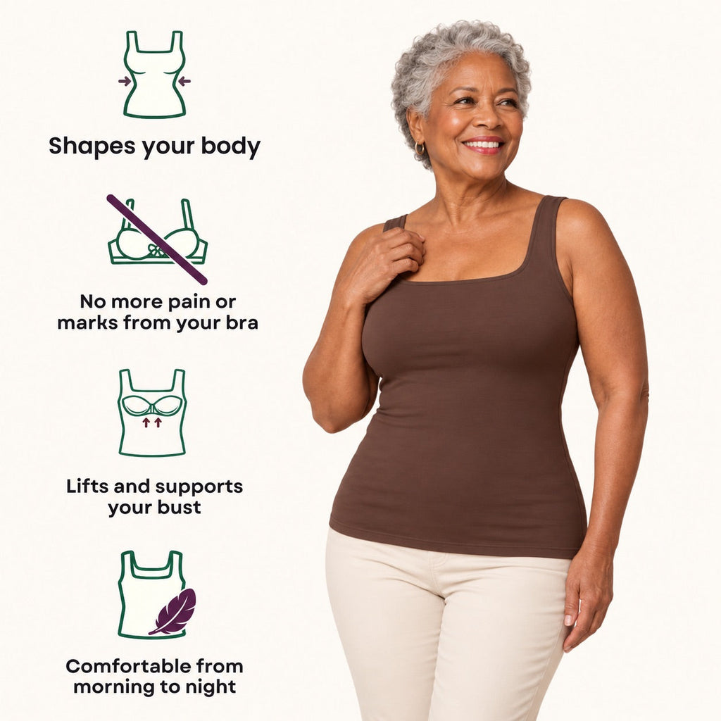 Comfort Shaper Tanktop mit integriertem BH – Nude